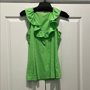 Lilly Pulitzer Lime Green Ruffle Tank Top